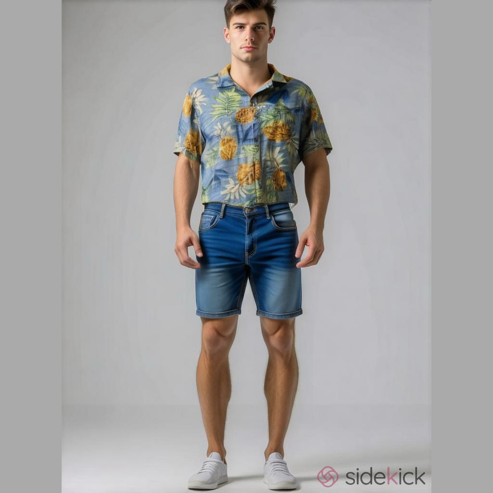 Thomas Grant 100% silk Men's M Floral Pineapple Hawaiian Short Sleeve Shirt P
